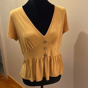 Mustard shirt with buttons